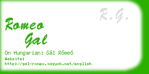 romeo gal business card